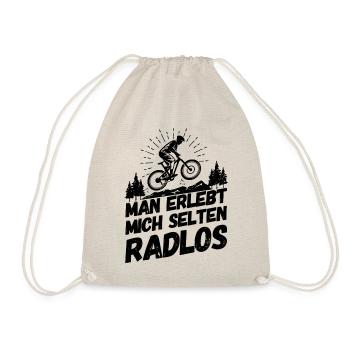 Fahrrad Fahrradfahren Radfahrer Radlos Schwarz - Turnbeutel - Natur - Vorne