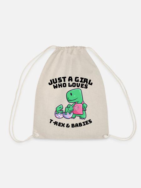 Mutter Mama Dino Baby - Turnbeutel - Natur