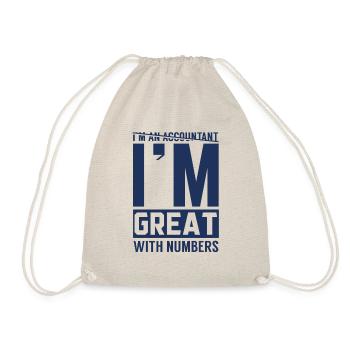 Bookkeeping accountant accounting training team - Drawstring Bag - nature - Front
