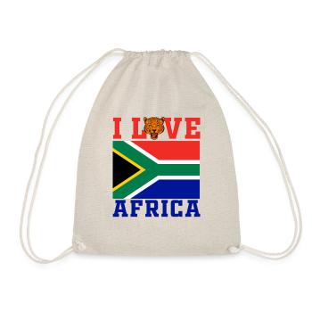 I love Africa jaguar - Drawstring Bag - nature - Front