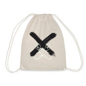 Straight Edge Punk Shirt vegan, no drugs - Drawstring Bag - nature - Front