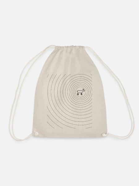 Goat billy goat waves - Drawstring Bag - nature