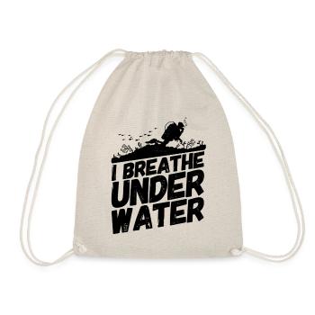 Divers diving scuba divers saying breathing - Drawstring Bag - nature - Front