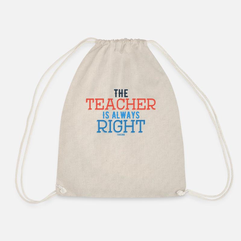 Lehrer Spruch lustig Schule Geschenk - Turnbeutel - Natur