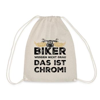 Motorrad Motorradfahrer Spruch Altern - Turnbeutel - Natur - Vorne