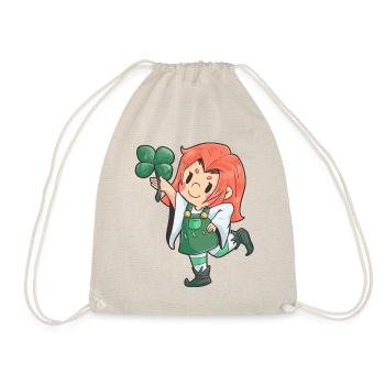 Leprechaun St Patricks Day woman Ireland - Drawstring Bag - nature - Front