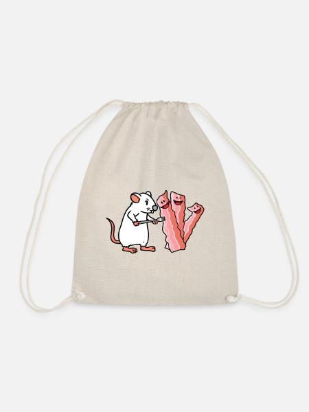 Speck Ratte Maus naschen Nager Fantasy Kinder - Turnbeutel - Natur