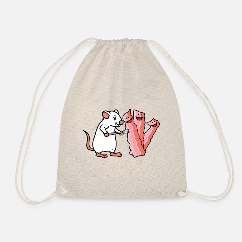 Speck Ratte Maus naschen Nager Fantasy Kinder - Turnbeutel - Natur