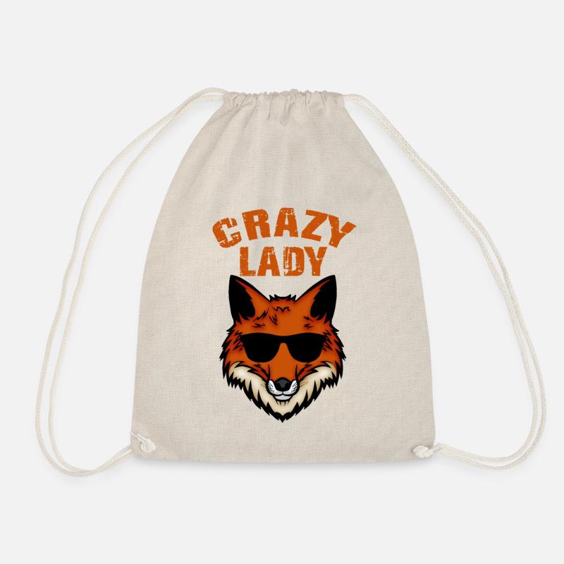 Fox Crazy Lady - Turnbeutel - Natur
