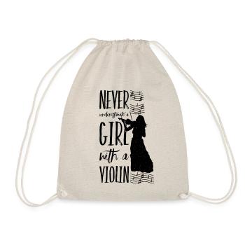 Violon violon violon joueur dictons fille - Sac de sport léger - nature - Devant