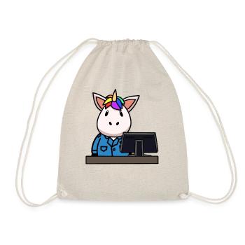 Unicorn Professions Job Work Area Use Business - Drawstring Bag - nature - Front