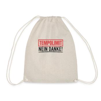Tempolimit Nein Danke Gegen Tempolimit Autobahn - Turnbeutel - Natur - Vorne