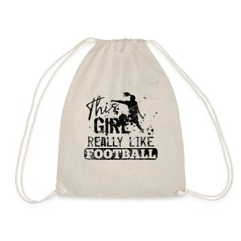Cadeau de football de football féminin - Sac de sport léger - nature - Devant