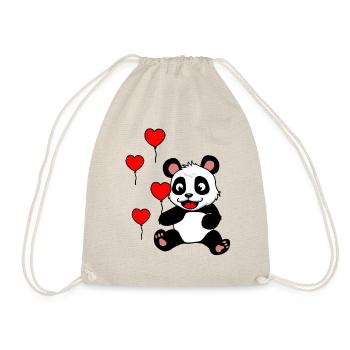 Cadeau de ballons d'anniversaire pour enfants Panda Bear - Sac de sport léger - nature - Devant