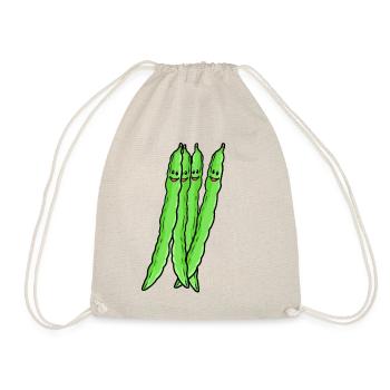 Bean Beans Vegan Vegetables Healthy Vitamins - Drawstring Bag - nature - Front