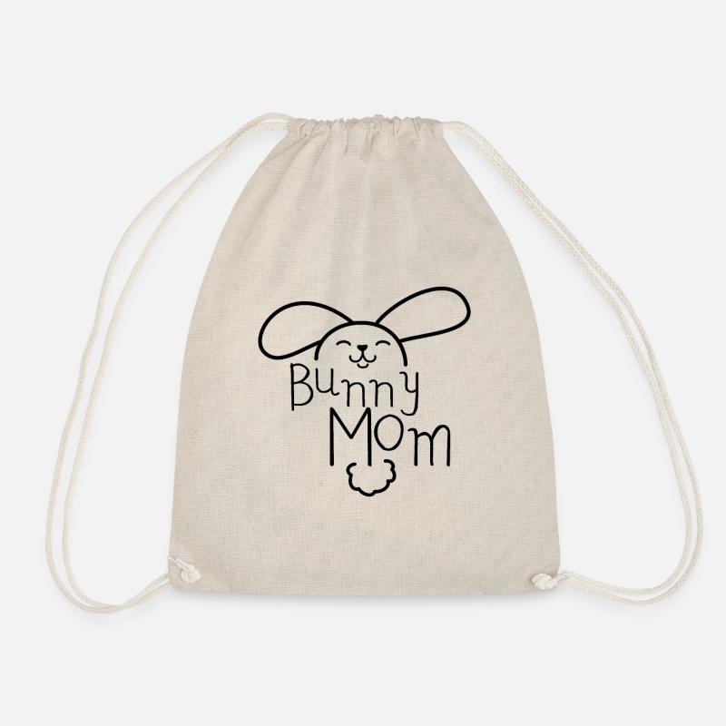 Rabbit Mother Bunny Mom Funny gift - Drawstring Bag - nature