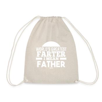 Papa Vatertag Familie Mann Geschenk - Turnbeutel - Natur - Vorne