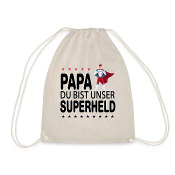 Papa Der Superheld - Turnbeutel - Natur - Vorne
