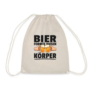 Bier formte diesen Körper Saufen Alkohol Sprüche - Turnbeutel - Natur - Vorne
