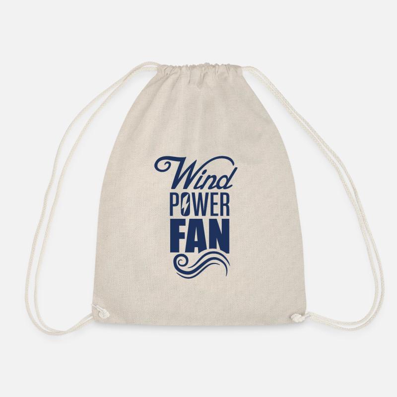 Wind turbine wind turbine wind turbine wind energy - Drawstring Bag - nature