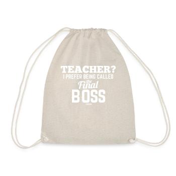 Professeur nerd école nerd apprendre drôle - Sac de sport léger - nature - Devant