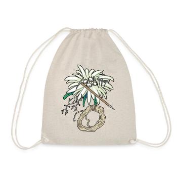 Mountaineer Outdoor Edelweiss Mountaineering Tyrol - Drawstring Bag - nature - Front