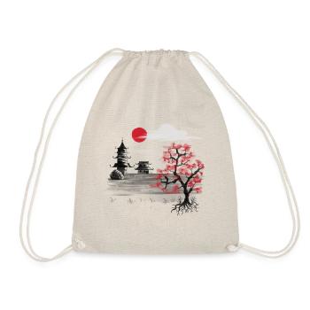 Japan Nature China Asia Cherry Blossom Asian - Drawstring Bag - nature - Front