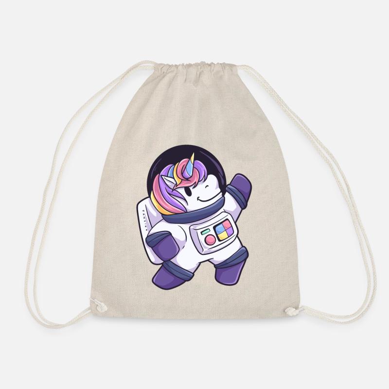 Einhorn Weltraum Astronaut Geschenk - Turnbeutel - Natur