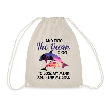 Dans l'océan, je vais perdre mon esprit, trouver mon âme - Sac de sport léger - nature - Devant