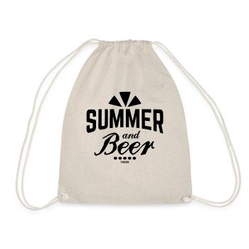Sommer Bier Sonne Strand Urlaub Geschenk - Turnbeutel - Natur - Vorne