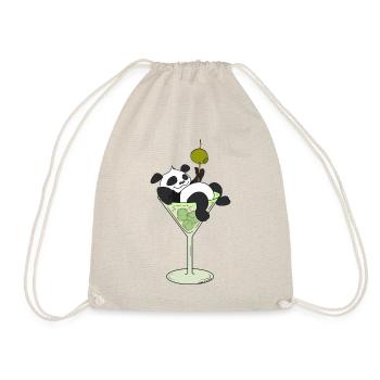 Quarantine drink Funny Panda - Drawstring Bag - nature - Front