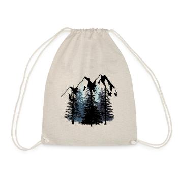 Forest Mountains Mountains Alps Alpine Mountaineering Hike - Drawstring Bag - nature - Front