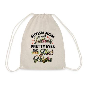 Autisme Maman Avec Des Tatouages Jolis Yeux Cuisses Épaisses - Sac de sport léger - nature - Devant
