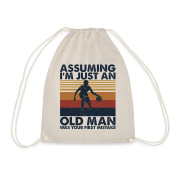 Hommes de basket en supposant que je ne suis qu'un vieil homme - Sac de sport léger - nature - Devant