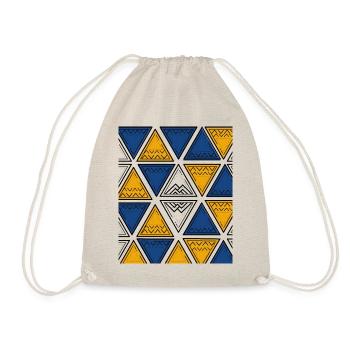 Wax Pembetatu Africa Kente Bogolan - Drawstring Bag - nature - Front