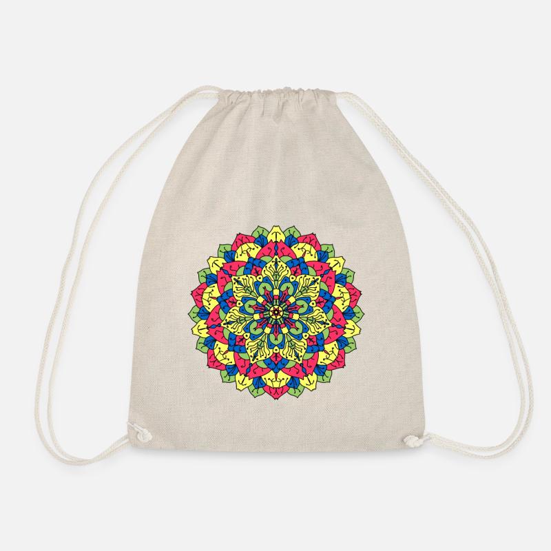 Mandala Flower Power - Turnbeutel - Natur