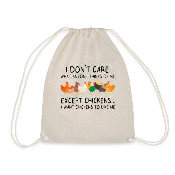 Je me fiche de ce que tout le monde pense sauf les poulets - Sac de sport léger - nature - Devant