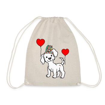Wild indians pets dog birthday greetings - Drawstring Bag - nature - Front