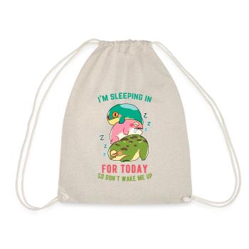 sleeping frog family - do not wake up - Drawstring Bag - nature - Front