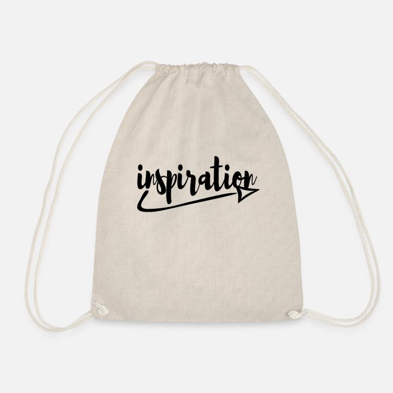 Inspiration Yoga motivation! Black font! - Drawstring Bag - nature