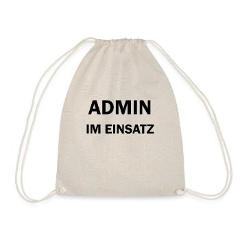 Admin im Einsatz IT Computer Nerd - Turnbeutel - Natur - Vorne