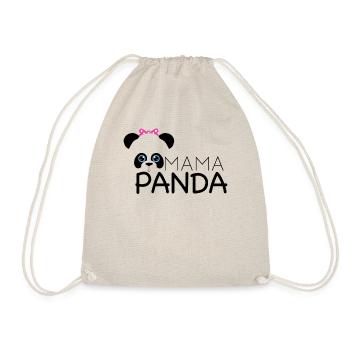 mama panda - Turnbeutel - Natur - Vorne
