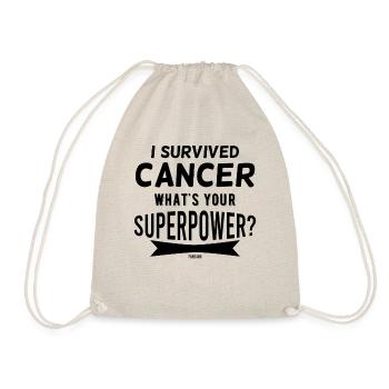 Fuck Cancer Schilddrüse Krebs krank - Turnbeutel - Natur - Vorne