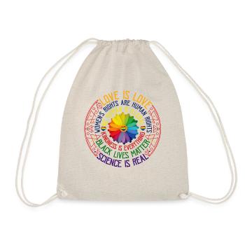 L'amour est l'amour LGBT Rainbow Daisy T-shirt - Sac de sport léger - nature - Devant