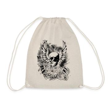 OnePleasure crâne ailes roses banner cadeau - Sac de sport léger - nature - Devant