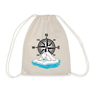 Ours polaire Rose des vents Arctique Arctique Compas Fantasy - Sac de sport léger - nature - Devant