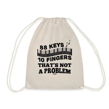 Piano Keyboard Piano Gift Keys - Drawstring Bag - nature - Front