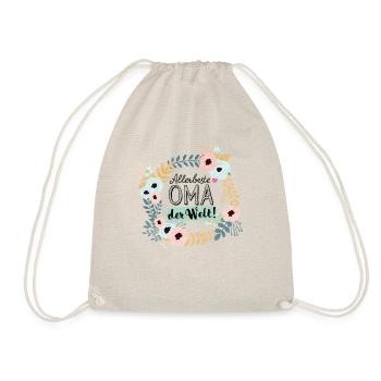 Very best grandma in the world - Drawstring Bag - nature - Front
