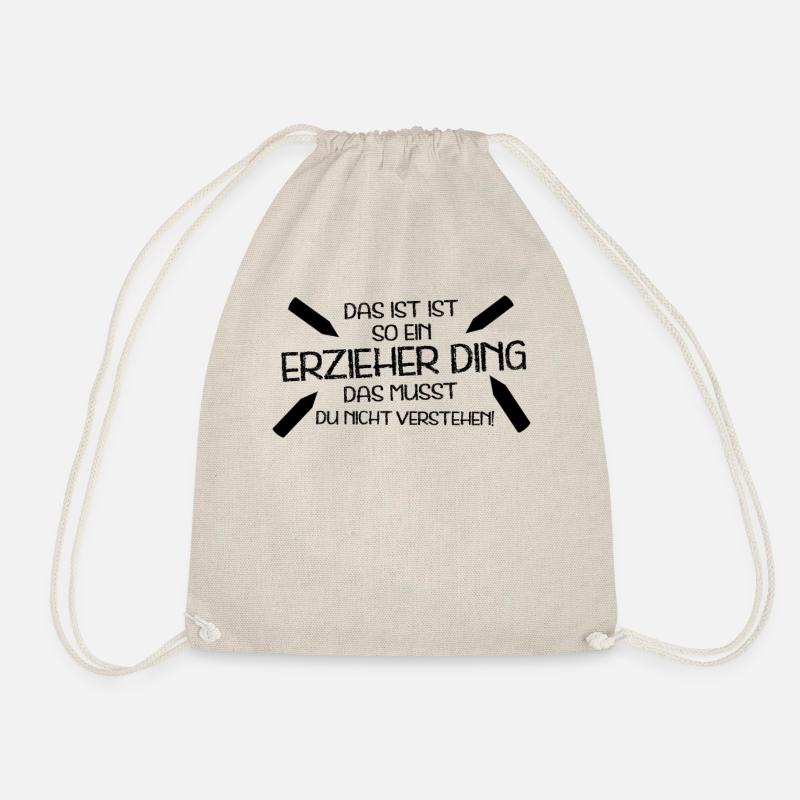Geschenk Erzieher - Turnbeutel - Natur