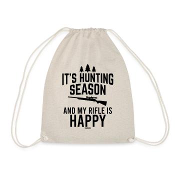 hunt hunter gift - Drawstring Bag - nature - Front